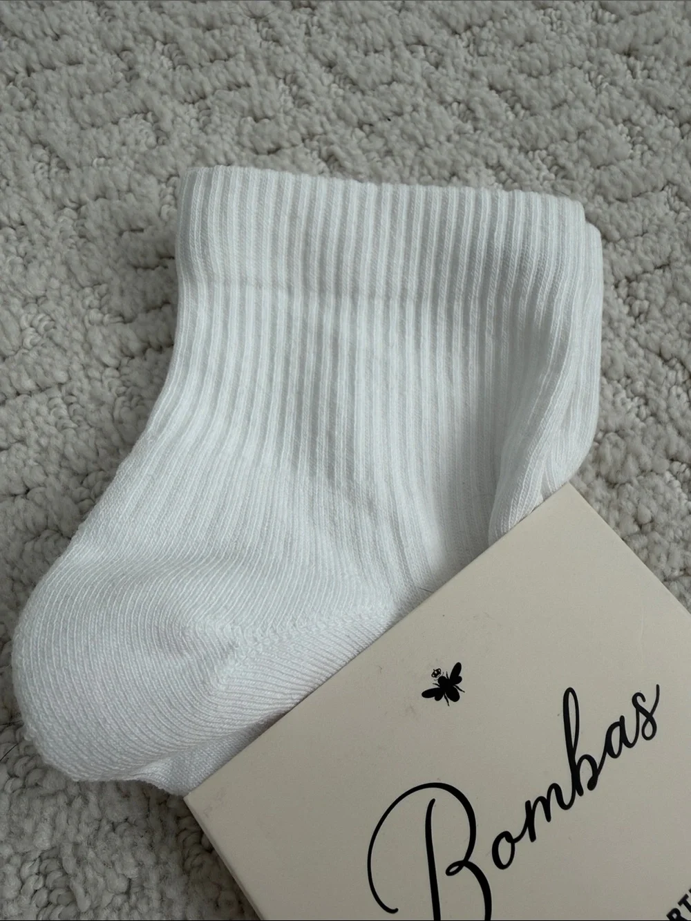 Bombas Modern Rib Quarter Socks - White
